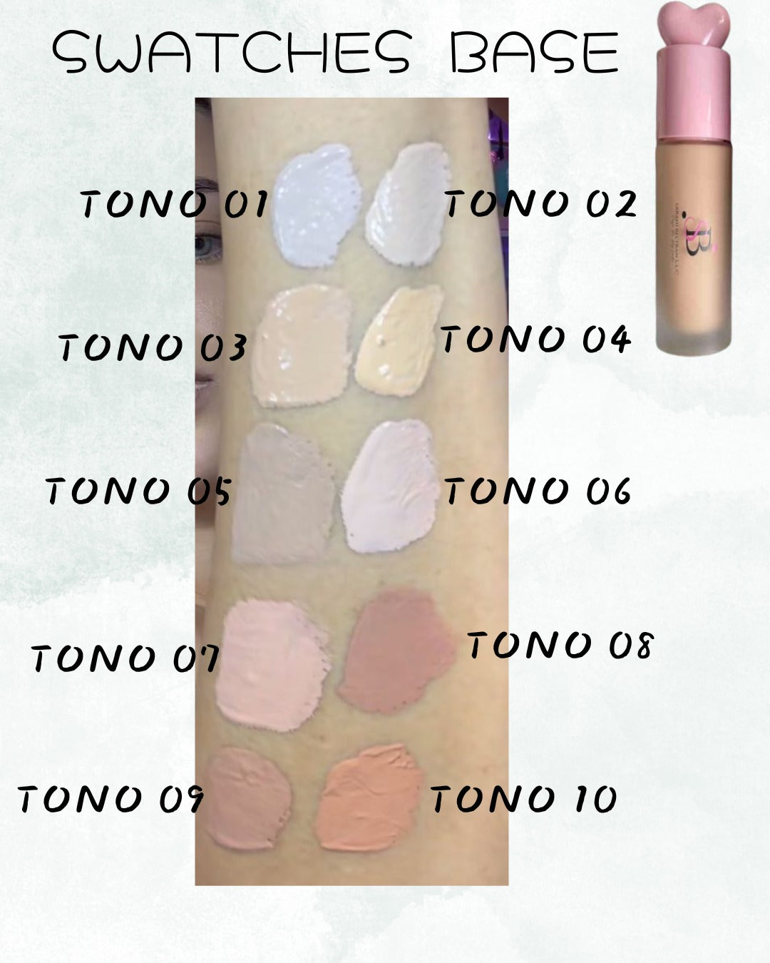 Base Matte a prueba de agua / Waterproof high coverage foundation