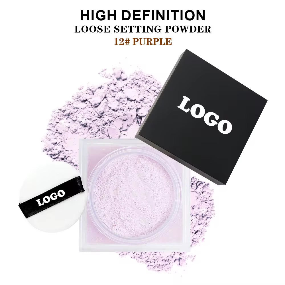 Polvo traslúcido y polvos de colores